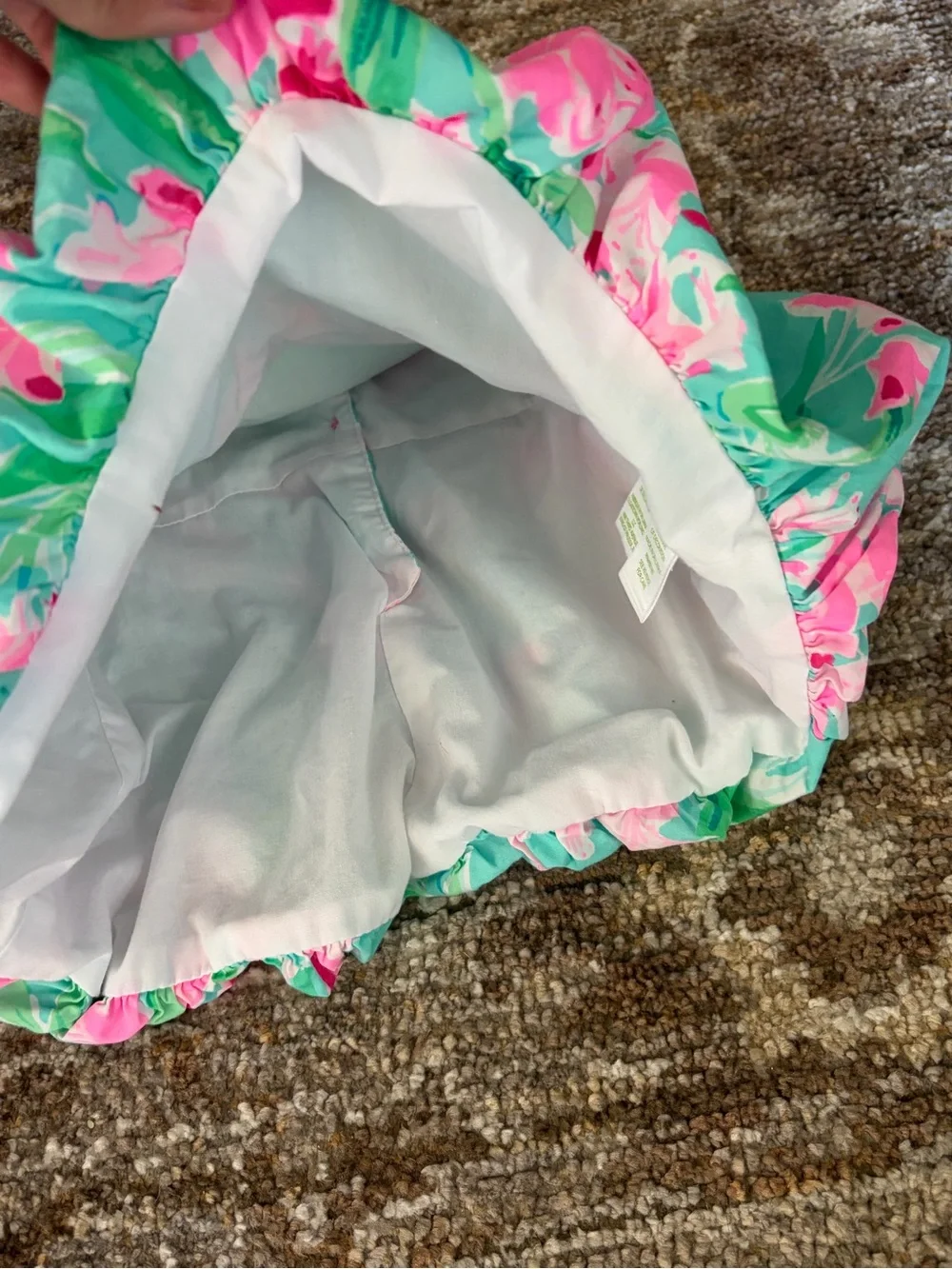 Lilly Pulitzer Pink and Turquoise Floral baby bubble Dress